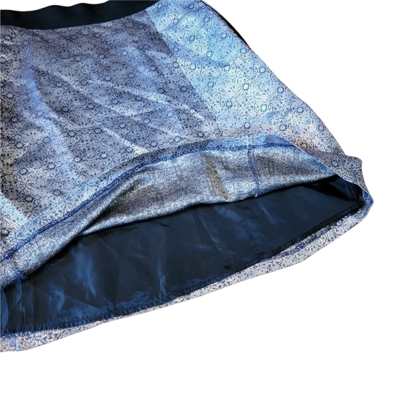 NARCISCO Rodriguez Brocade Skirt Gold Blue Black 6 Elegant  Pockets T11 - Picture 6 of 6
